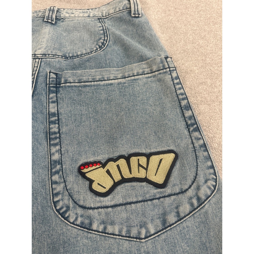 Vintage JNCO Low Down Classic Jean 32 Wide Leg Baggy Antique Wash Skate Rave 90s